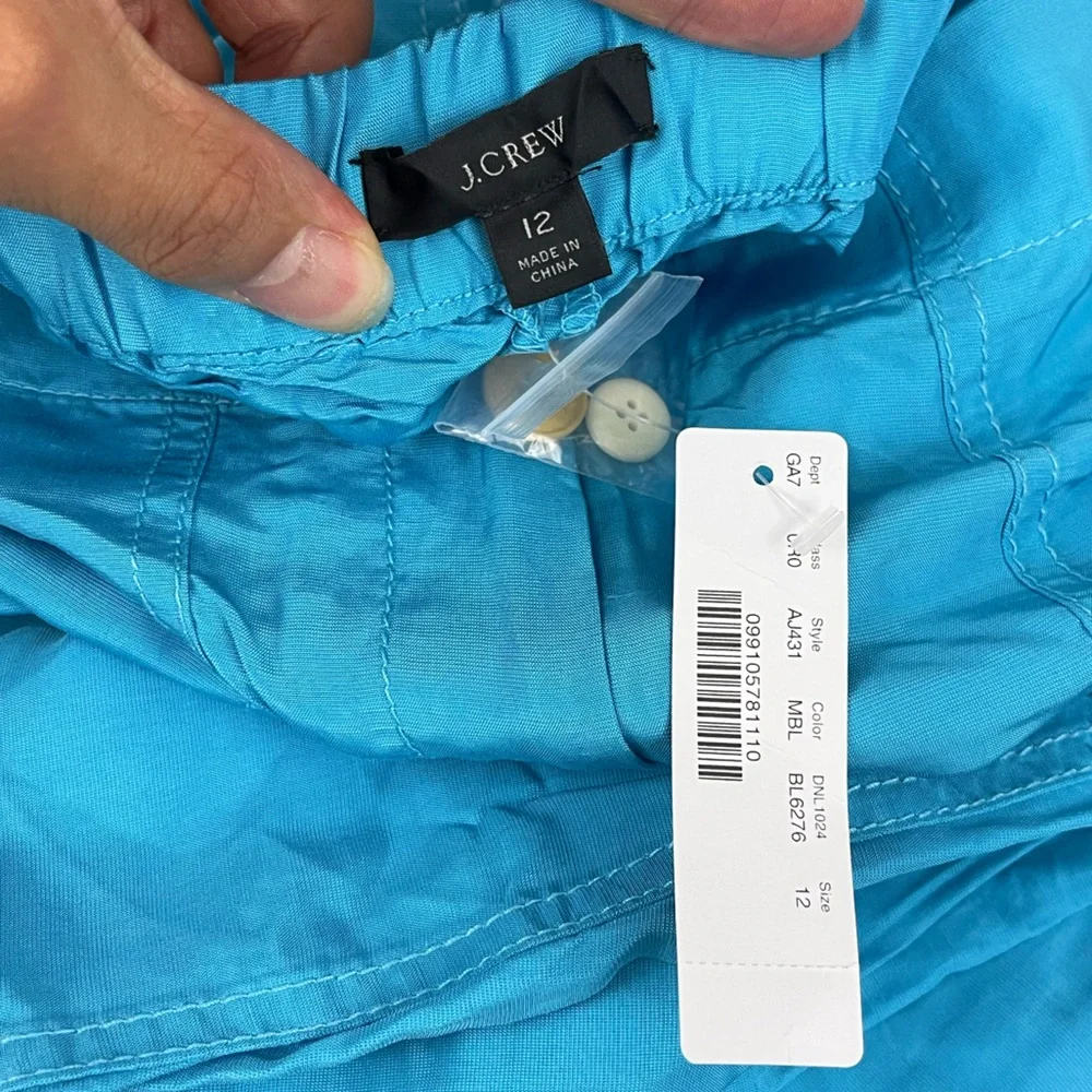 J. Crew Straight-leg Lounge Pant with Surplus Pockets in Teal Blue AJ431